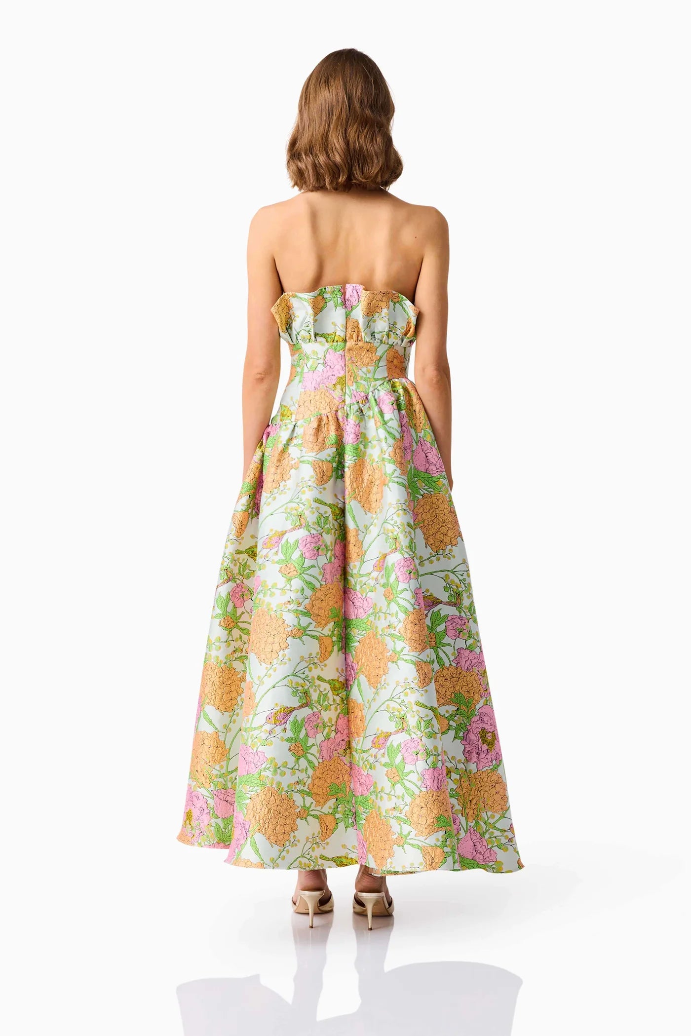 Elliatt Laurel Sleeveless Maxi Dress in Green Floral