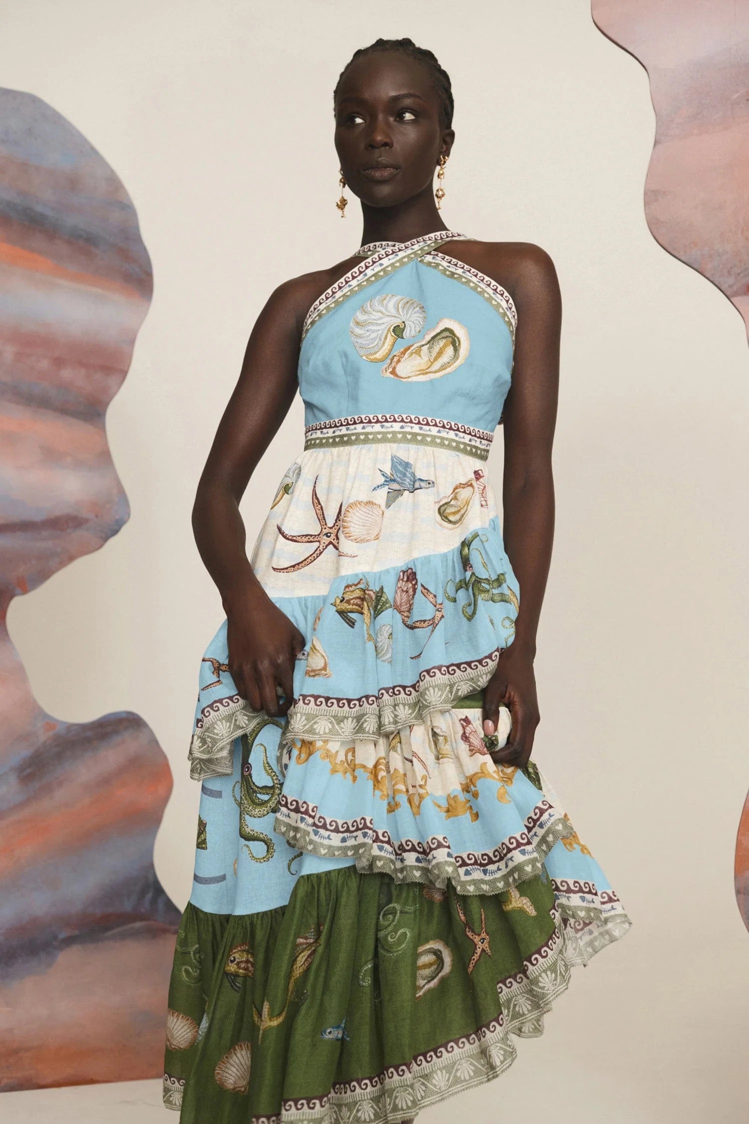 Alemais Bath House Midi Dress Multi