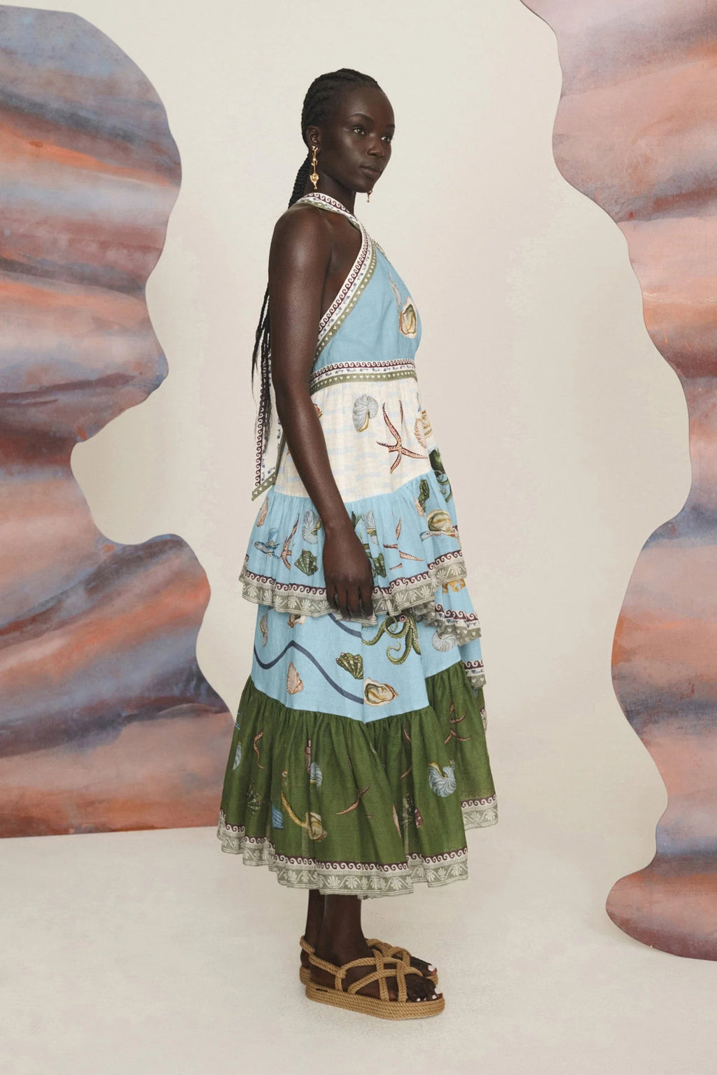 Alemais Bath House Midi Dress Multi