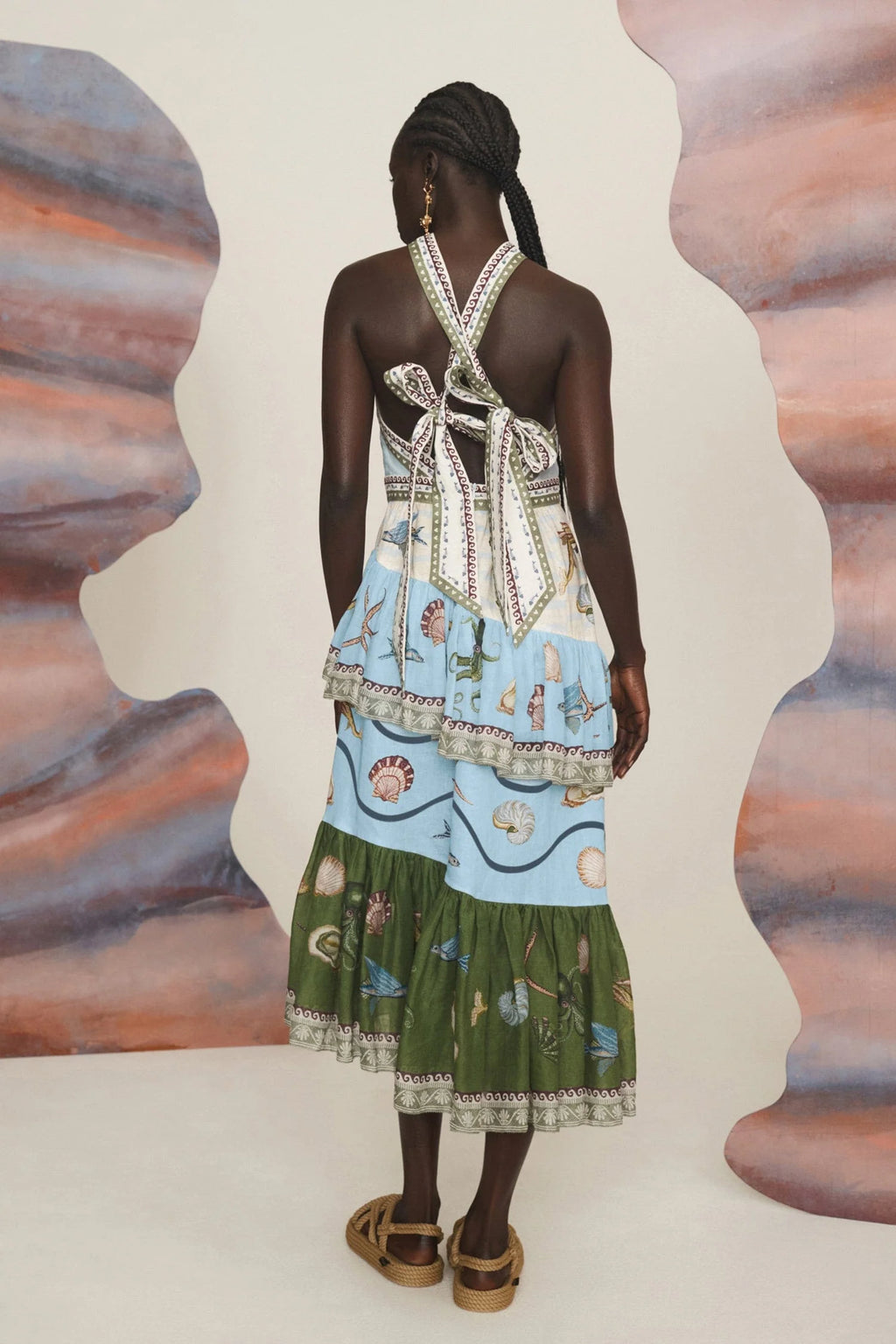 Alemais Bath House Midi Dress Multi