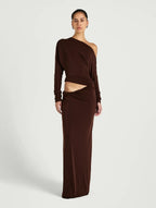 Benni Enya Maxi Dress Chocolate Brown