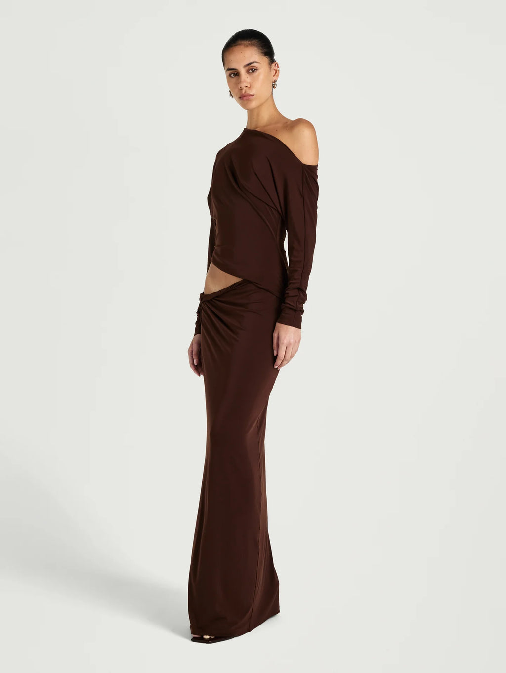 Benni Enya Maxi Dress Chocolate Brown