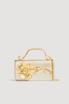 Aje Celeste Flower Clutch Ivory