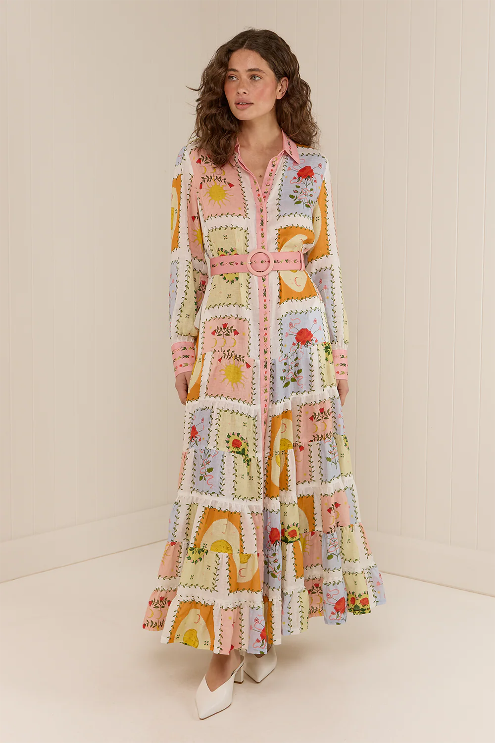 Palm Noosa Aria Midi Dress Siesta Tile