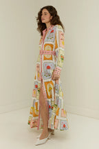 Palm Noosa Aria Midi Dress Siesta Tile