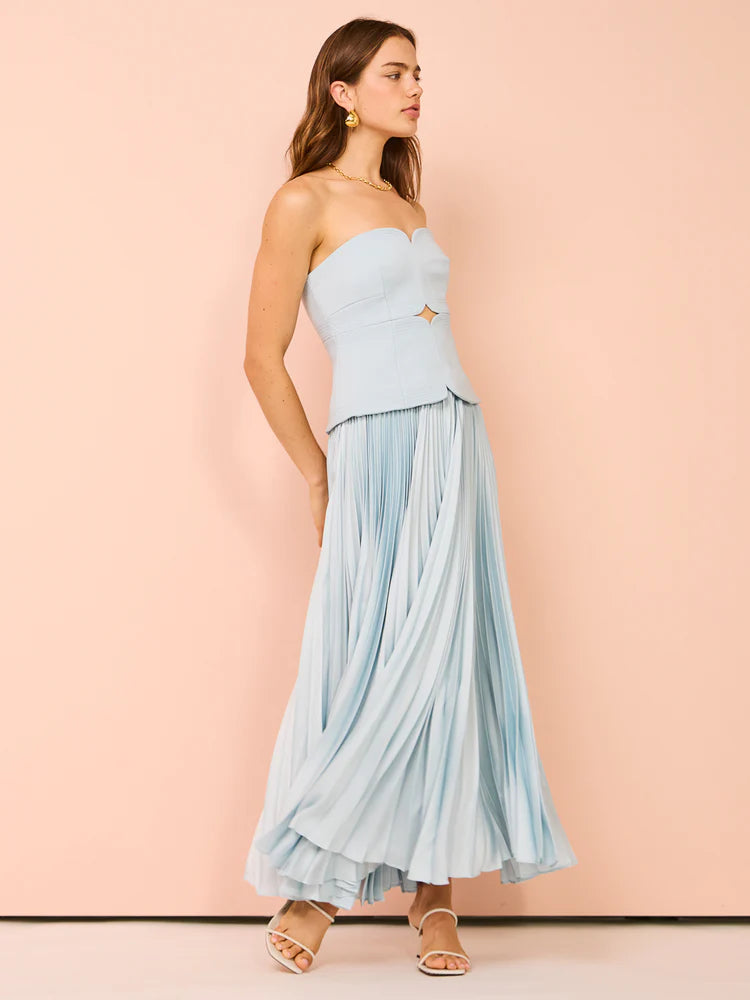 Acler Avonlea Midi Dress Celeste Blue
