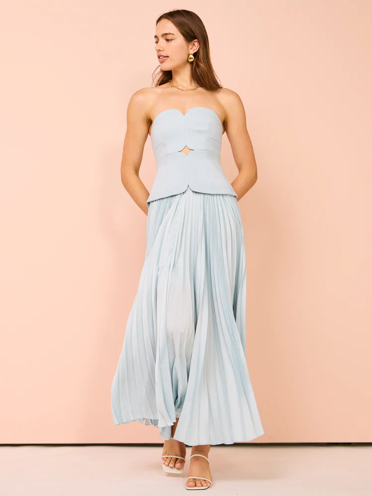 Acler Avonlea Midi Dress Celeste Blue