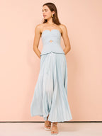 Acler Avonlea Midi Dress Celeste Blue