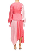 Acler Empire Midi Dress Two Tone Pink