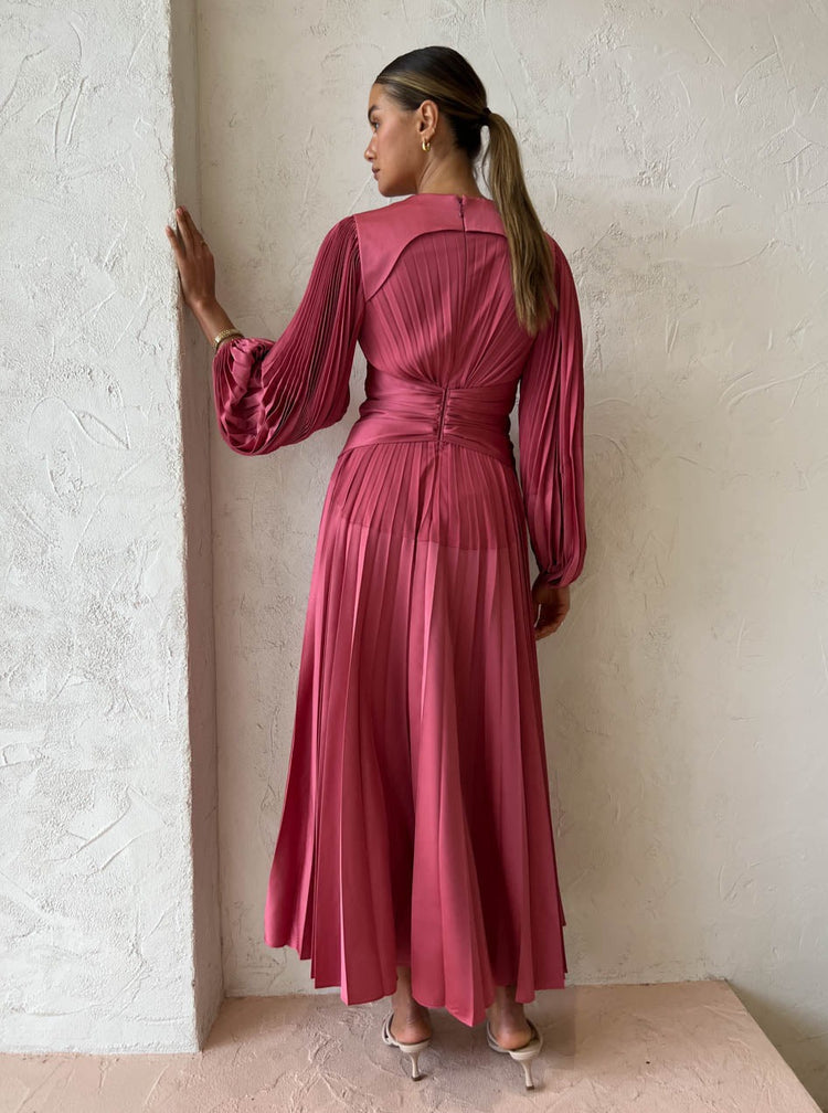 Acler Oakfield Dress Dusty Rose