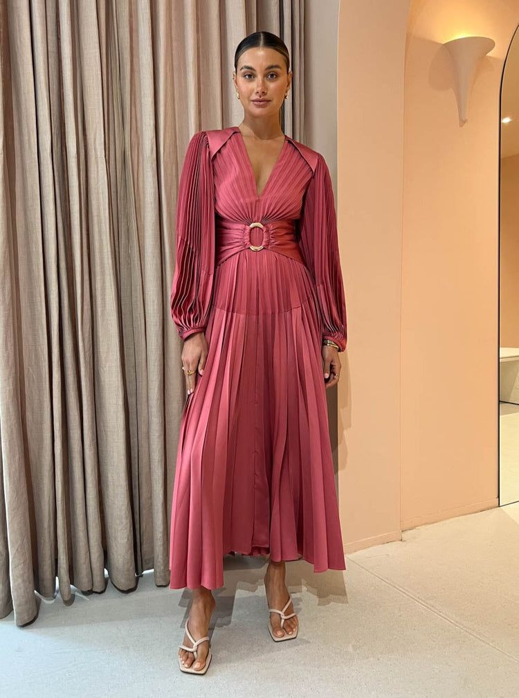 Acler Oakfield Dress Dusty Rose