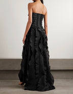 Aje Allairie Ruffle Maxi Dress Black