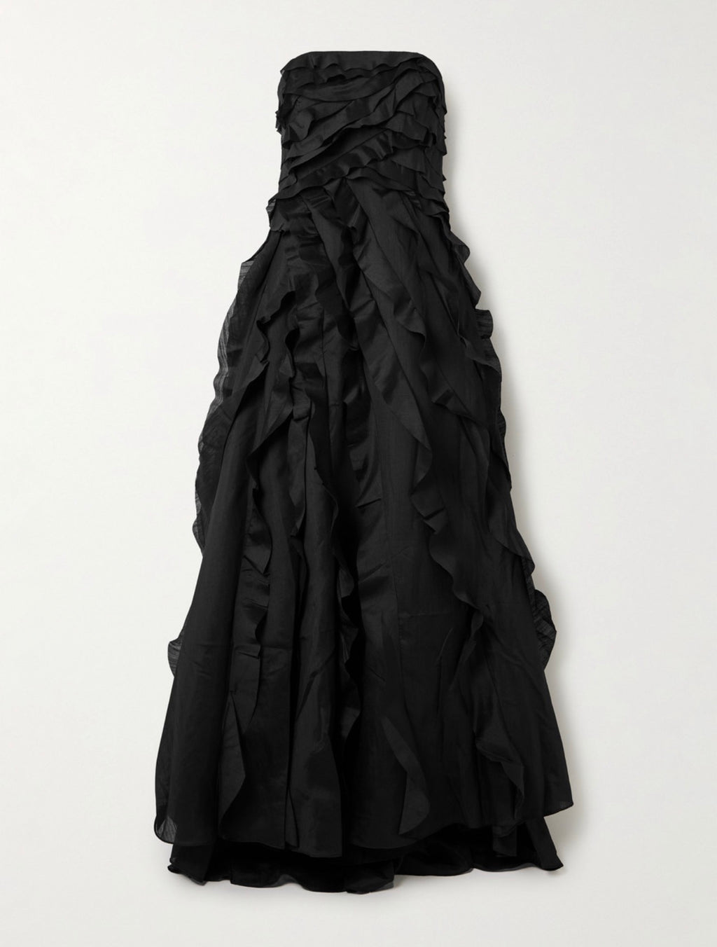 Aje Allairie Ruffle Maxi Dress Black