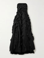 Aje Allairie Ruffle Maxi Dress Black
