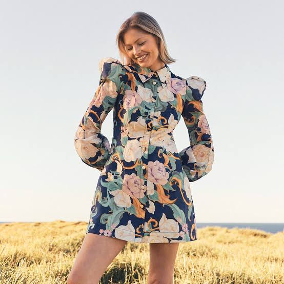 Leo Lin Lana Structured Shoulder Mini Dress