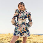 Leo Lin Lana Structured Shoulder Mini Dress