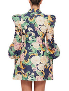 Leo Lin Lana Structured Shoulder Mini Dress