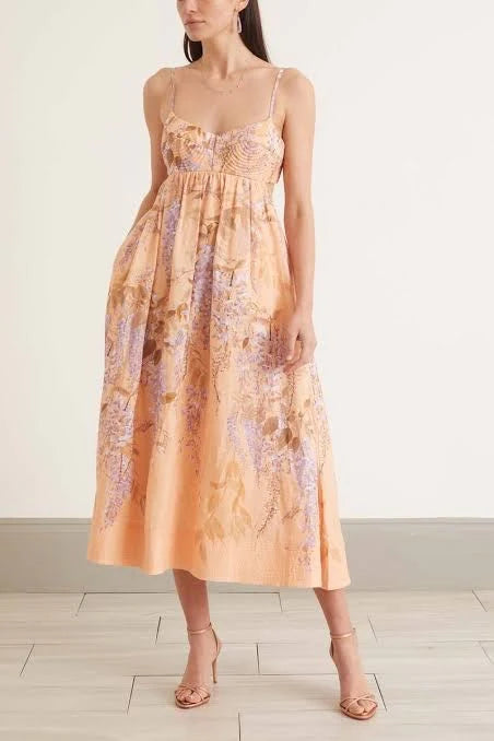 Zimmermann Rosa Bralette Midi Dress