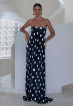 Lidee Black Tie Gown Polka Noir
