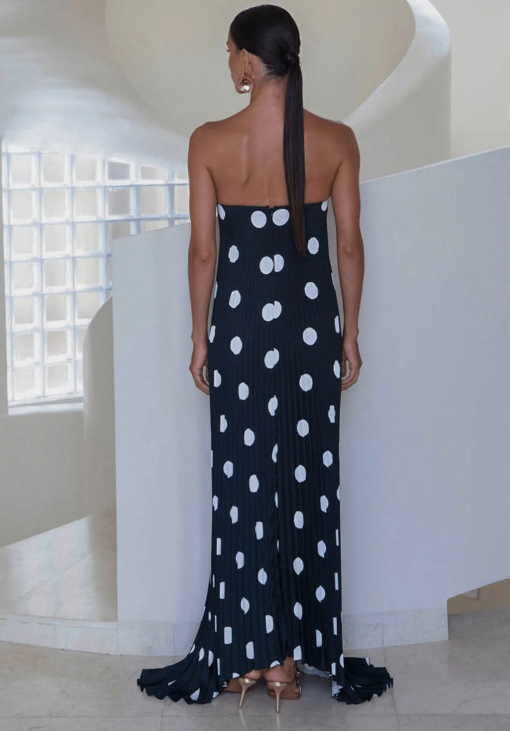 Lidee Black Tie Gown Polka Noir