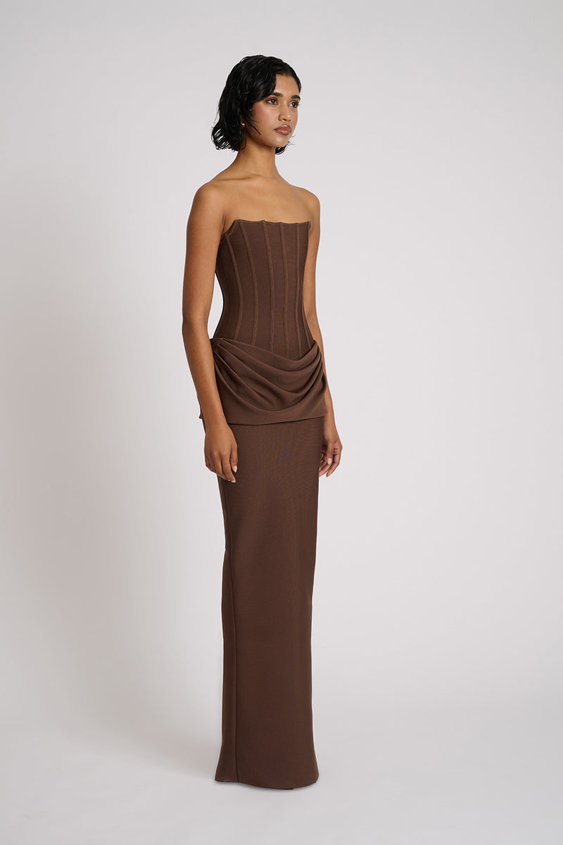 Eliya The Label Hilda Gown Brown