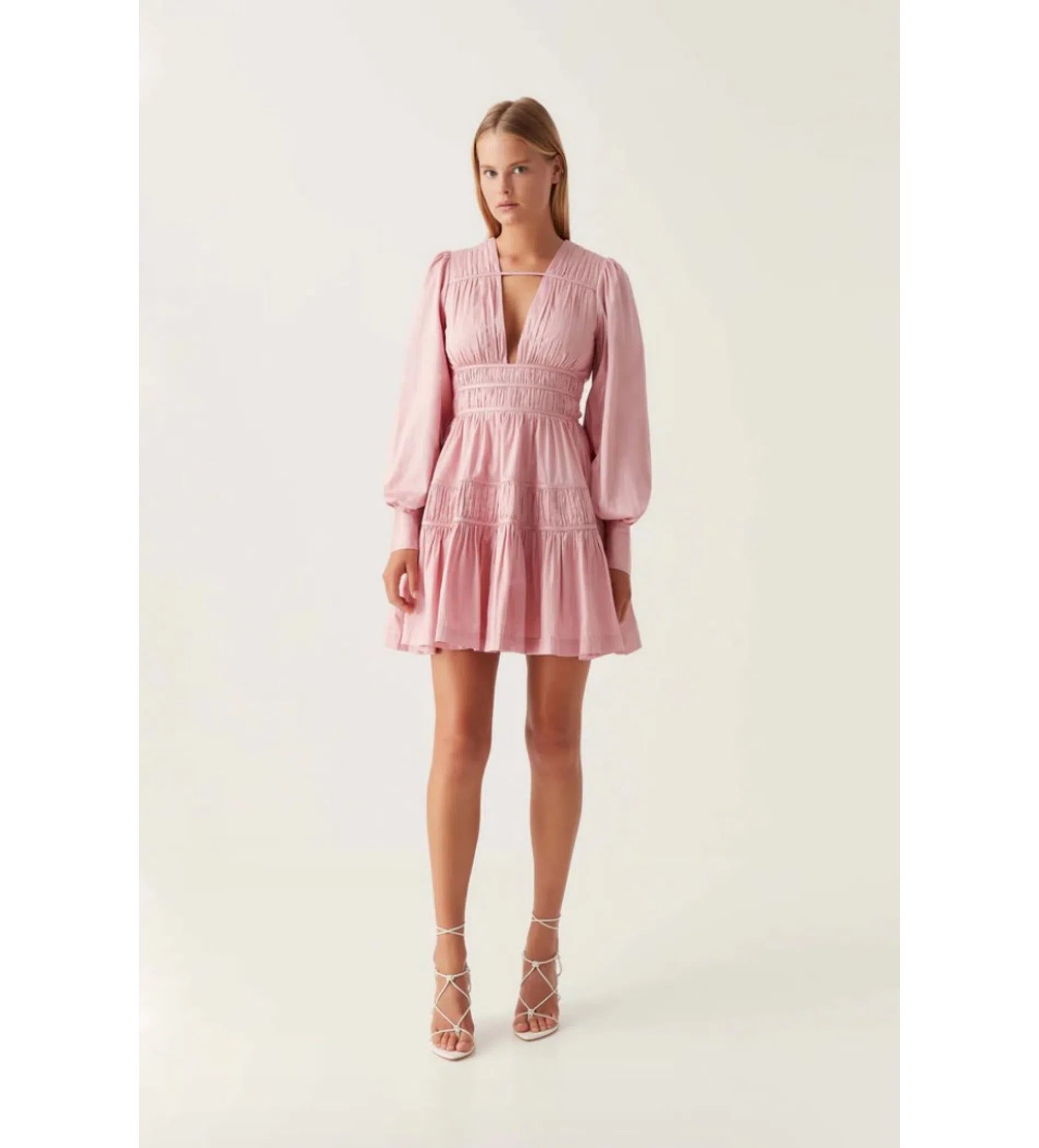 Aje Fallingwater Mini Dress Pink